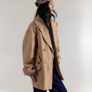 Free People Ari Wool Peacoat NWT